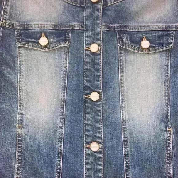 PINKO Girls Denim Fringe Jacket - Picture 8 of 11
